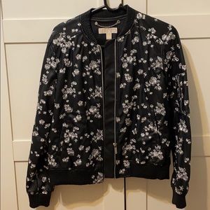 Michael Kors Faux leather bomber